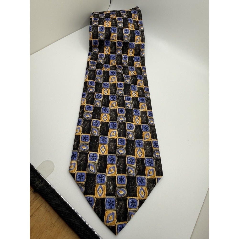 Vintage Robert Talbott Joseph Orlando Silk Tie Made USA Geometric 61" X-Long